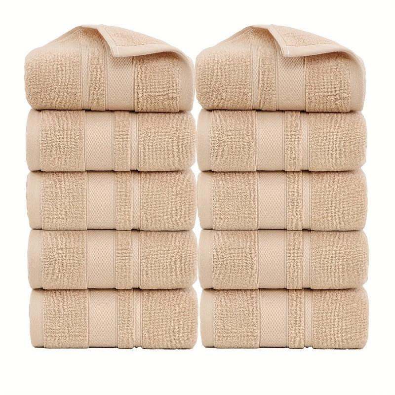 10pcs Thickened Bathroom Hand Towel Cotton Soft Absorbent Face Towel