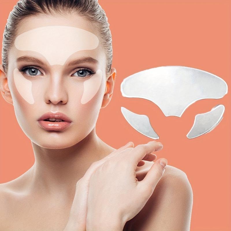 3Pcs Silicone Cheek Sticker Wrinkle Smoothing Strip Strong Facial Patch