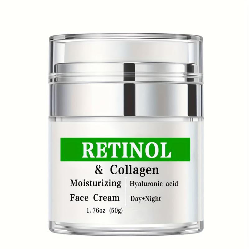 Retinol Face Cream with Collagen & Hyaluronic Acid - Anti Aging Serum 1.76oz