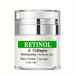 Retinol Face Cream with Collagen & Hyaluronic Acid - Anti Aging Serum 1.76oz