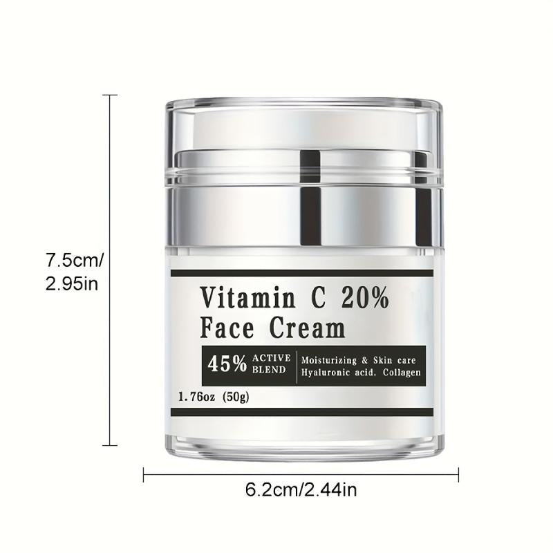 Vitamin C Face Cream with Hyaluronic Acid Collagen 1.76 Oz