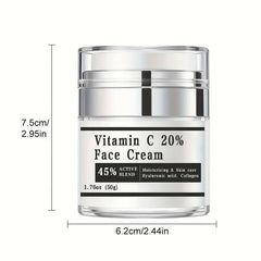 Vitamin C Face Cream with Hyaluronic Acid Collagen 1.76 Oz