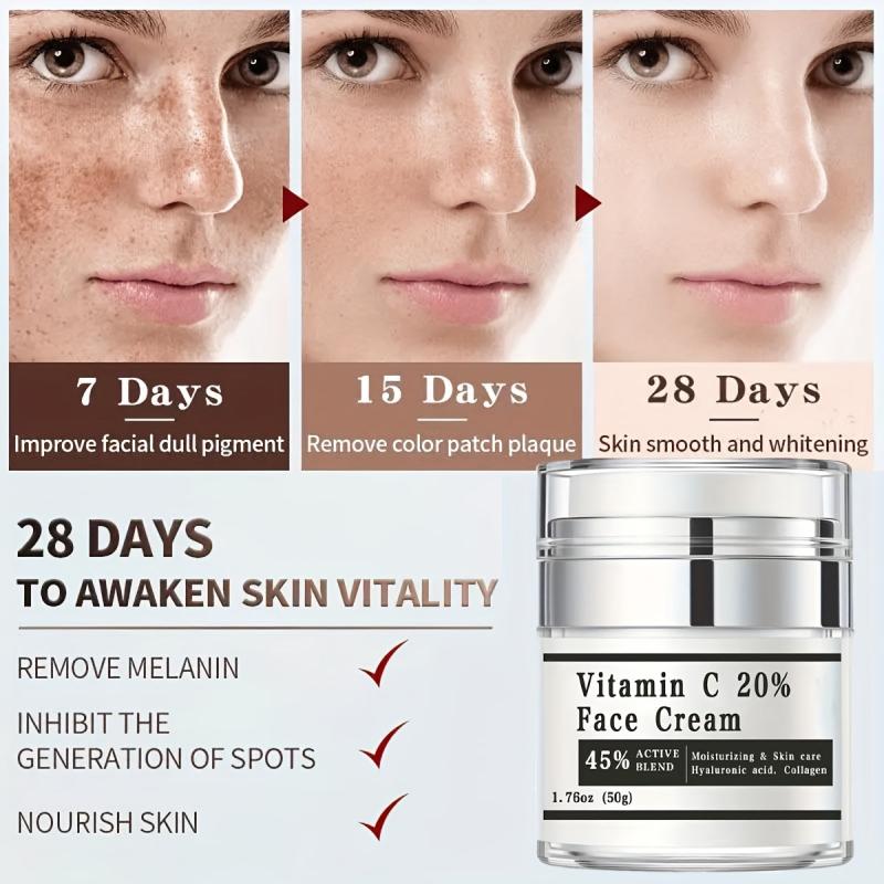 Vitamin C Face Cream with Hyaluronic Acid Collagen 1.76 Oz