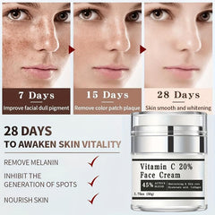 Vitamin C Face Cream with Hyaluronic Acid Collagen 1.76 Oz