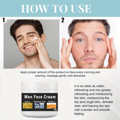 Men Face Cream Moisturizing Smoothes Wrinkles Younger Skin 50g