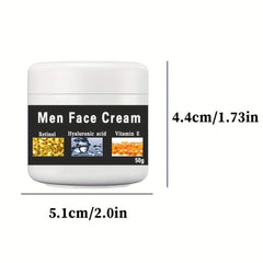 Men Face Cream Moisturizing Smoothes Wrinkles Younger Skin 50g