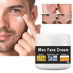 Men Face Cream Moisturizing Smoothes Wrinkles Younger Skin 50g