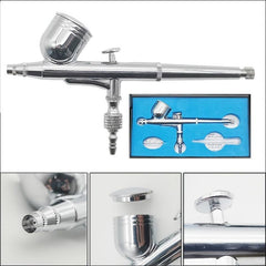 Double Action Airbrush Set 7CC Metal Cup Feed Spray Gun Set