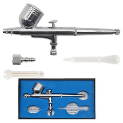 Double Action Airbrush Set 7CC Metal Cup Feed Spray Gun Set