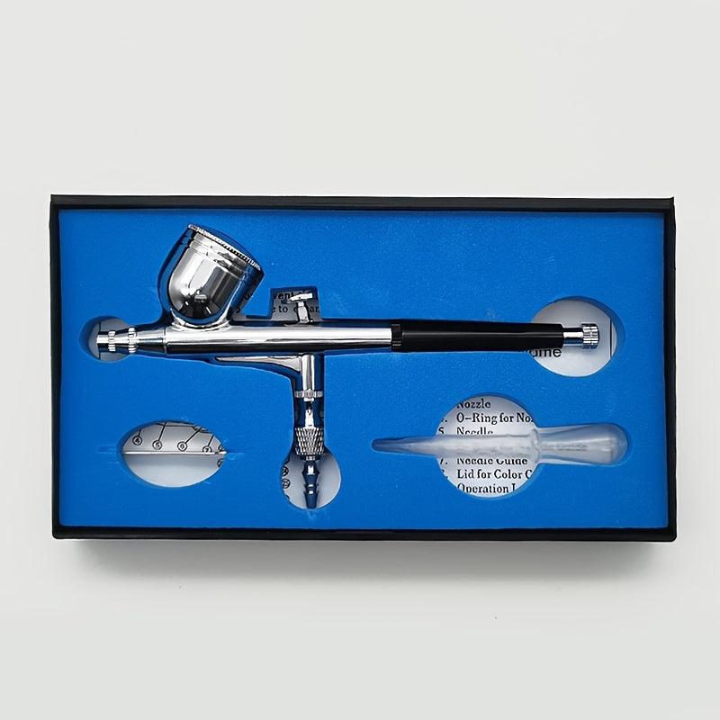 Double Action Airbrush Set 7CC Metal Cup Feed Spray Gun Set