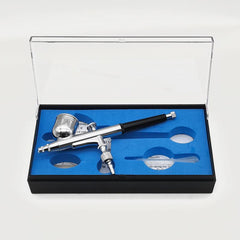 Double Action Airbrush Set 7CC Metal Cup Feed Spray Gun Set