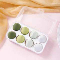 8 pcs Makeup Sponges for Foundation Liquid Cream and Powder with Holder Box