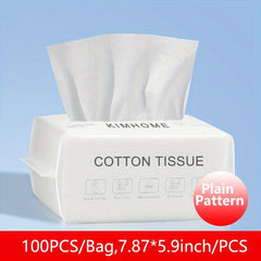 100 Pcs Disposable Face Towel Soft Dry Wipes Facial Cloths Towelettes