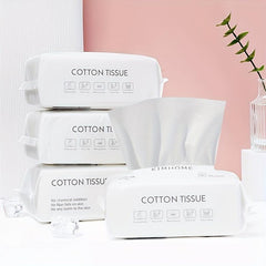 100 Pcs Disposable Face Towel Soft Dry Wipes Facial Cloths Towelettes