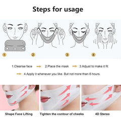 V Shaped Face Mask with Ear Hanging and Chin Lifting