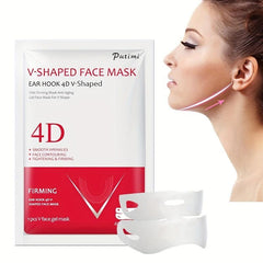 V Shaped Face Mask with Ear Hanging and Chin Lifting