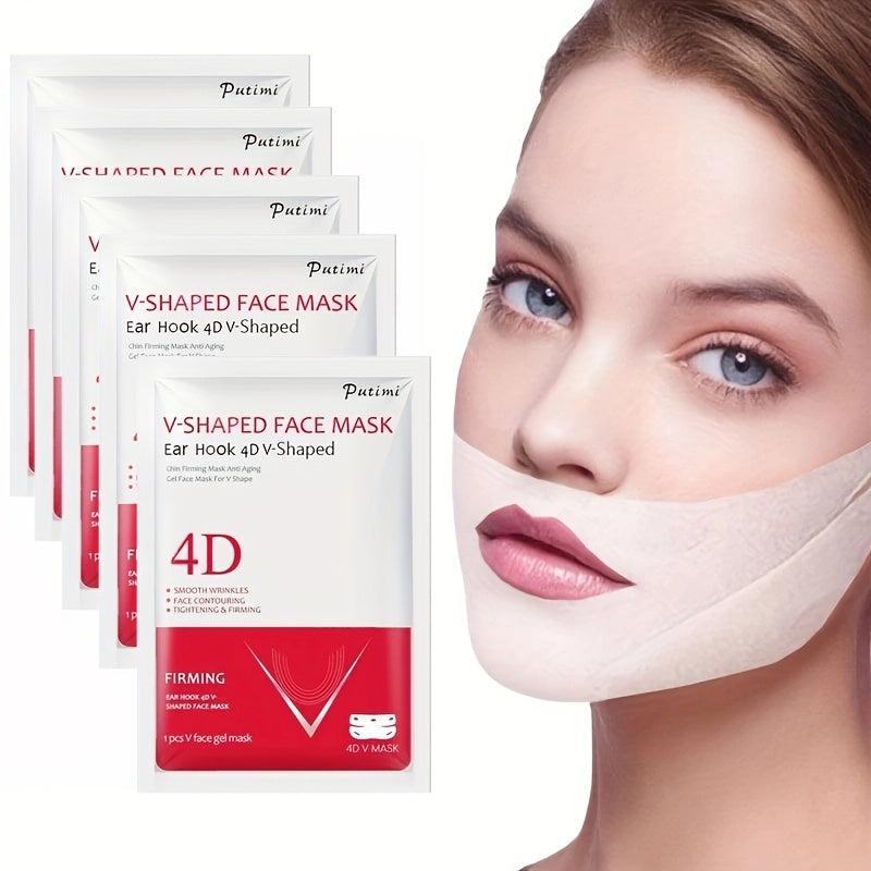 V Shaped Face Mask with Ear Hanging and Chin Lifting