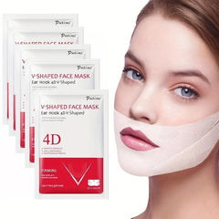 V Shaped Face Mask with Ear Hanging and Chin Lifting