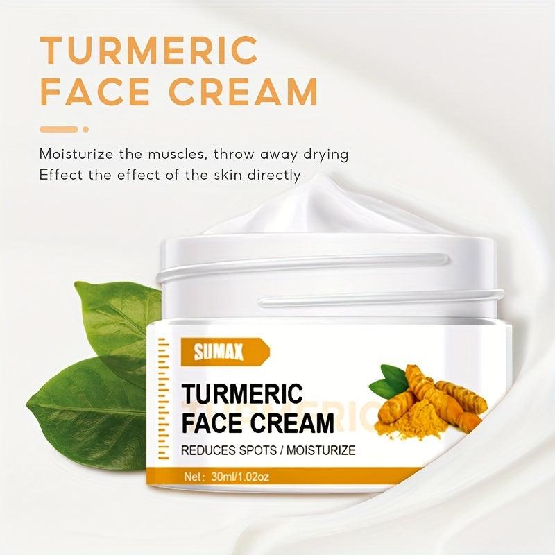 Natural Turmeric Facial Cream Moisturize Deep Cleanse Acne Dark Spots