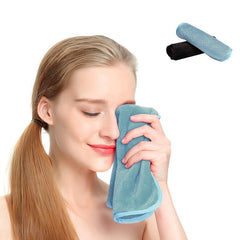 2 Pcs Flannel Makeup Remove Face Towels Microfiber Cleansing