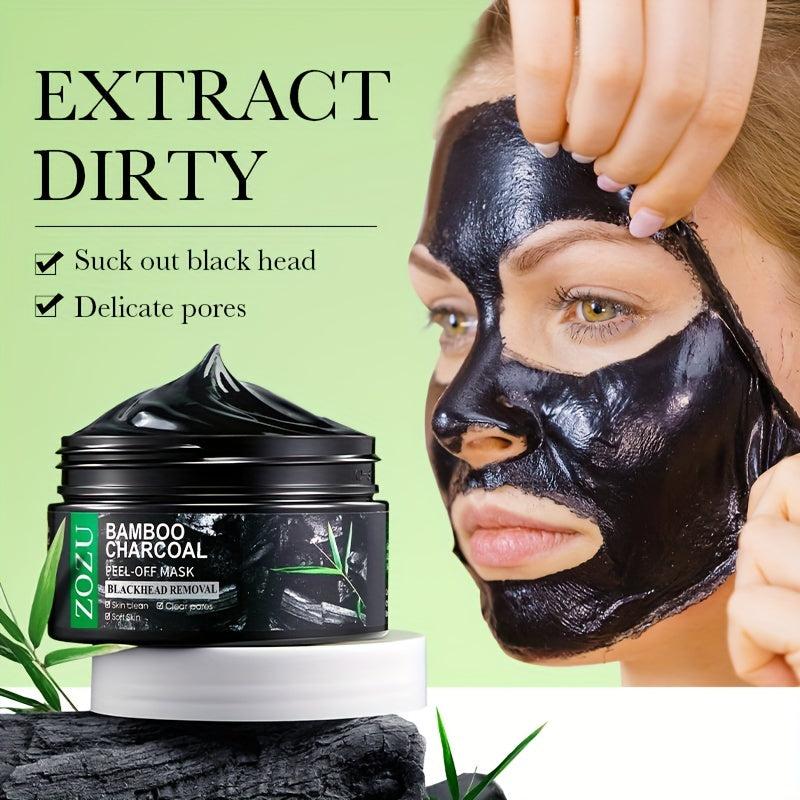Bamboo Charcoal Peel Off Facial Mask - Blackhead Removal & Pore Purification