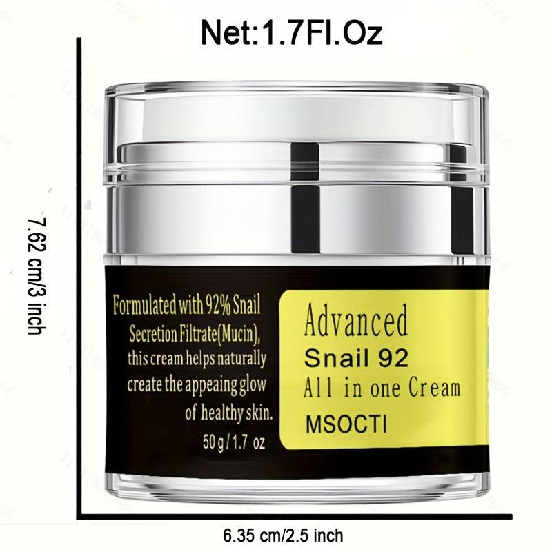 Snail Mucin Moisturizer 1.7 Oz Gel Cream for Dry & Sensitive Skin