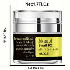 Snail Mucin Moisturizer 1.7 Oz Gel Cream for Dry & Sensitive Skin