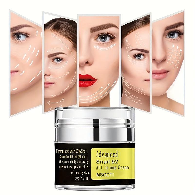 Snail Mucin Moisturizer 1.7 Oz Gel Cream for Dry & Sensitive Skin