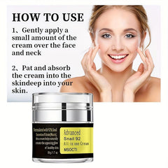 Snail Mucin Moisturizer 1.7 Oz Gel Cream for Dry & Sensitive Skin