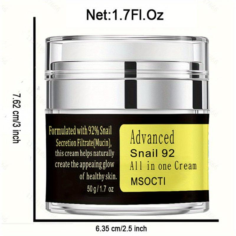 Snail Mucin Moisturizer 1.7 Oz Gel Cream for Dry & Sensitive Skin