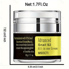Snail Mucin Moisturizer 1.7 Oz Gel Cream for Dry & Sensitive Skin