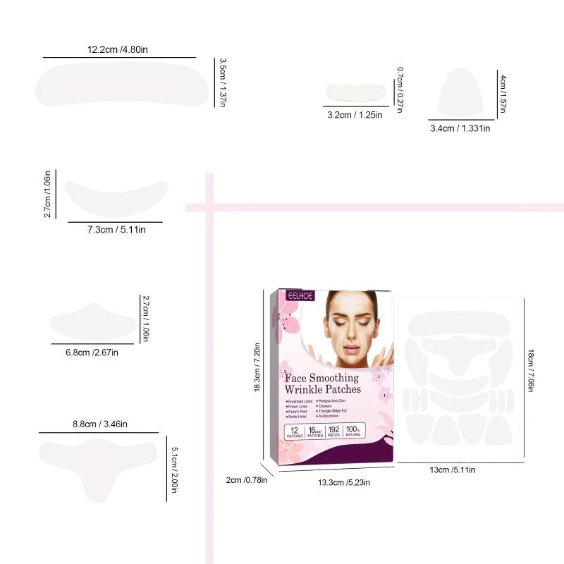 192 Pcs Facial Wrinkle Patch for Eyes Mouth Forehead Care
