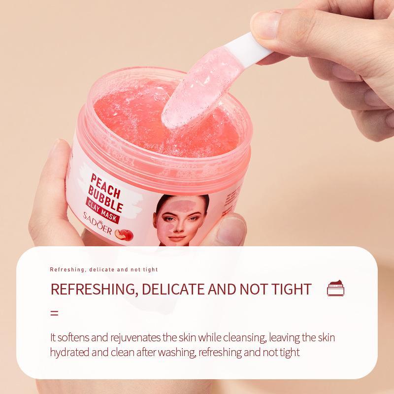 Cucumber Peach Bubble Facial Mask Mud Cleaning Pore Wrinkle Facial Mask 100g