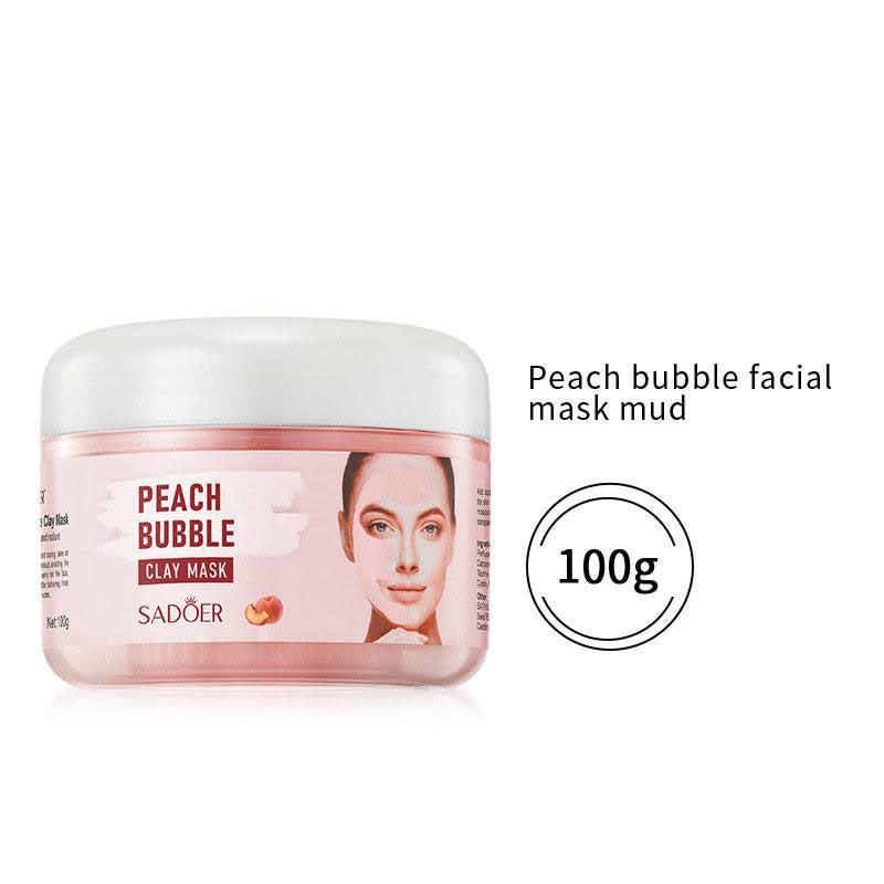 Cucumber Peach Bubble Facial Mask Mud Cleaning Pore Wrinkle Facial Mask 100g
