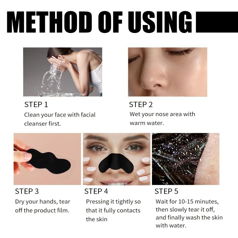 Bamboo Charcoal Blackhead Nose Mask for Deep Cleansing
