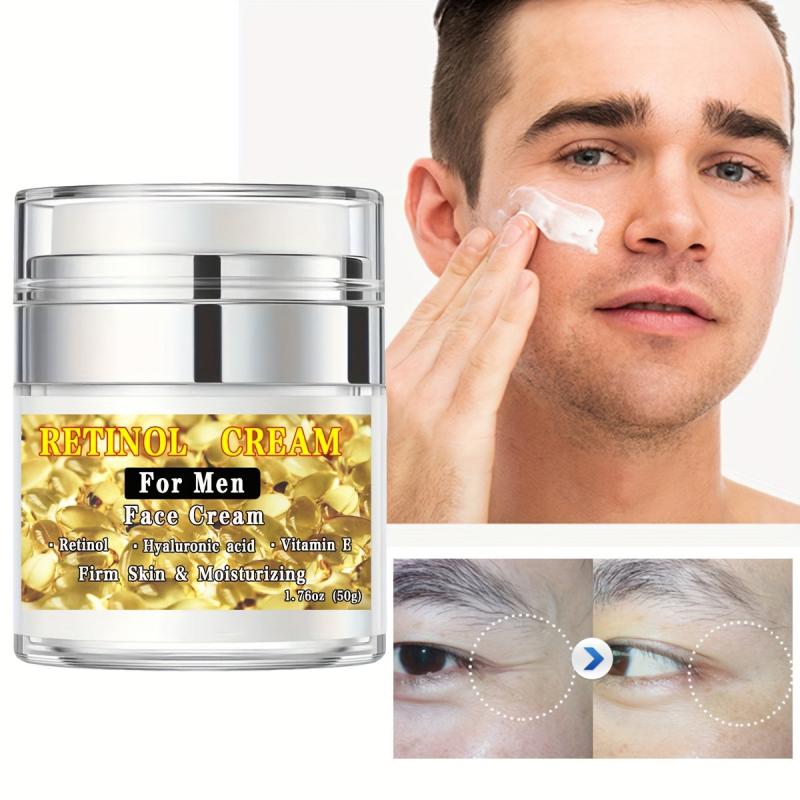 Men Face Cream with Retinol Hyaluronic Acid Vitamin E 1.76 Oz