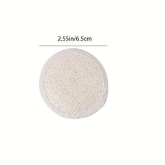 2pcs Natural Loofah Pads Face Exfoliator Scrubber Handheld Luffa Pad Sponges