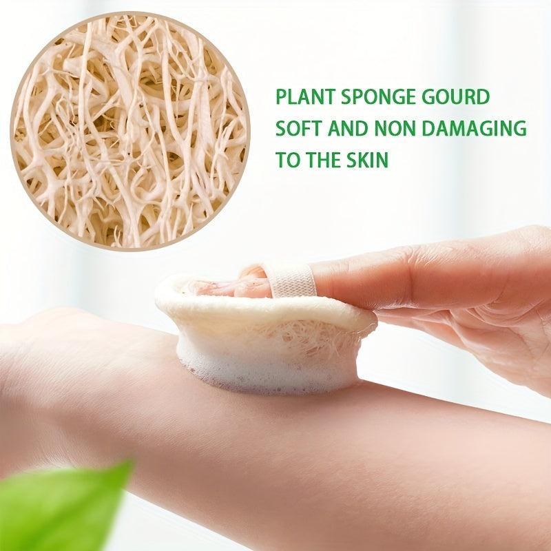 2pcs Natural Loofah Pads Face Exfoliator Scrubber Handheld Luffa Pad Sponges