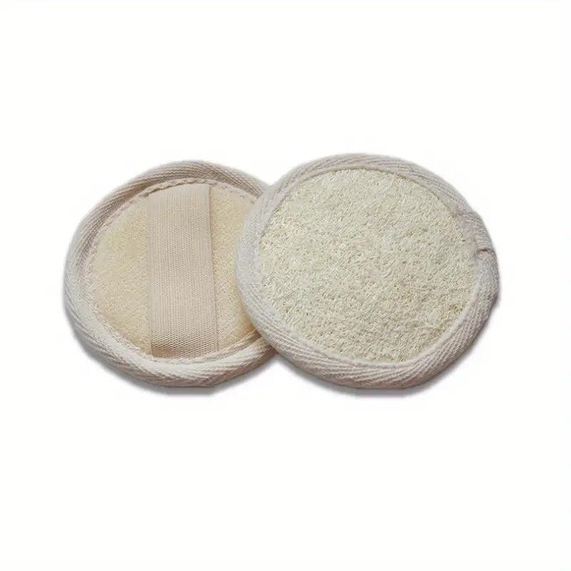 2pcs Natural Loofah Pads Face Exfoliator Scrubber Handheld Luffa Pad Sponges