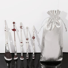 5pcs Cartoon Anime Makeup Brush Set for Eye Shadow Blush, Cosplay and Beauty