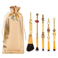 5pcs Cartoon Anime Makeup Brush Set for Eye Shadow Blush, Cosplay and Beauty