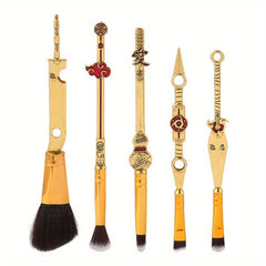 5pcs Cartoon Anime Makeup Brush Set for Eye Shadow Blush, Cosplay and Beauty