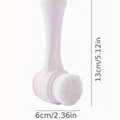 3D Bilateral Silicone Facial Cleanser Brush Soft Bristles - Men and Women
