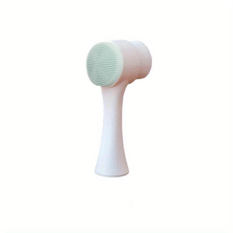 3D Bilateral Silicone Facial Cleanser Brush Soft Bristles - Men and Women