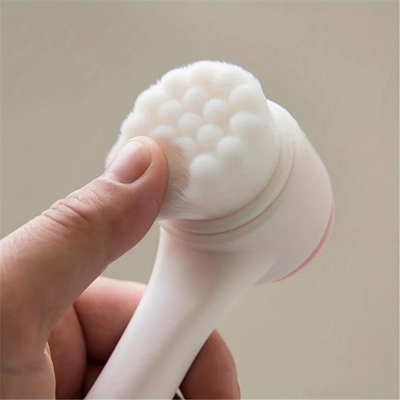 3D Bilateral Silicone Facial Cleanser Brush Soft Bristles - Men and Women