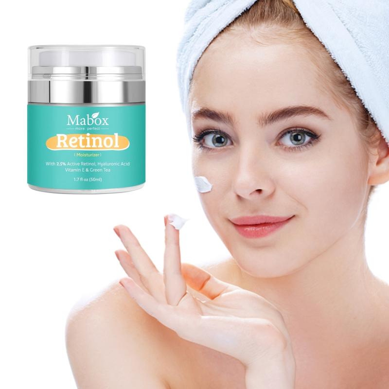 Mabox Retinol Moisturizer Cream, Hyaluronic Acid, Vitamin E, Anti-Aging Formula