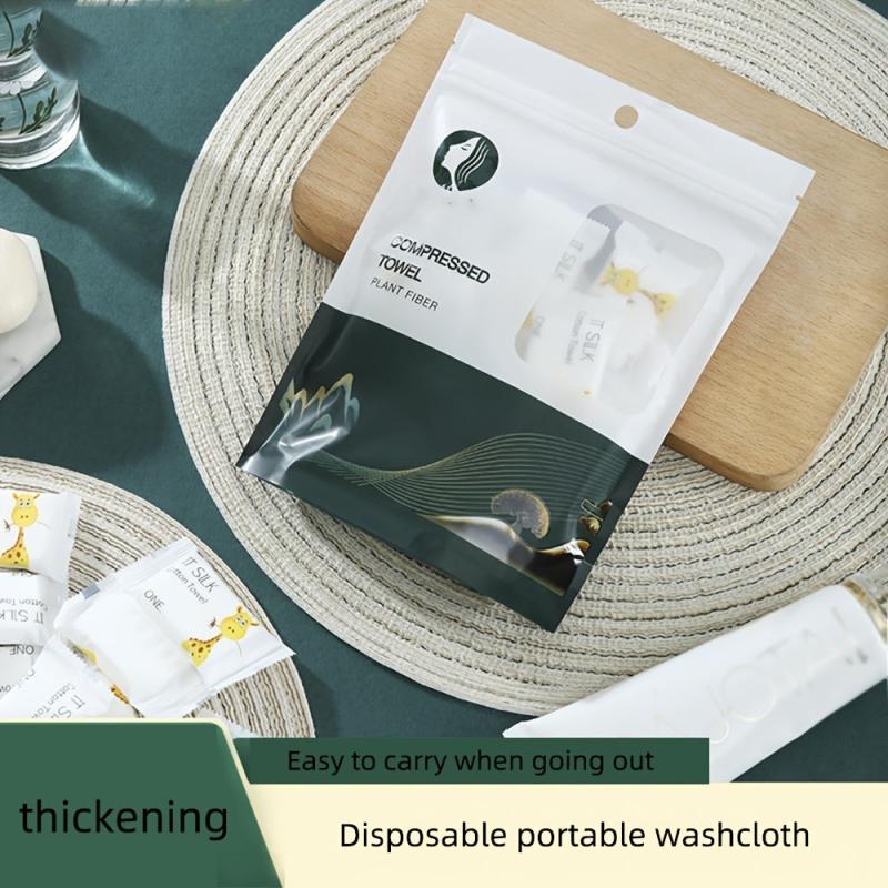 20 Pcs Disposable Compressed Wash Towel Travel Size Thickened Portable Towel