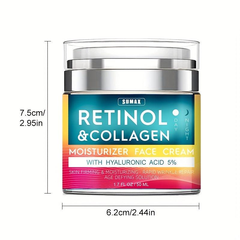 Retinol Cream with Hyaluronic Acid - Reduce Wrinkles, Fine Lines, Dryness