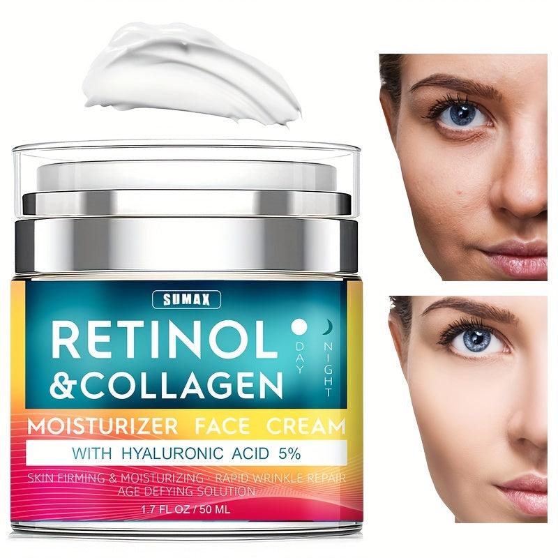 Retinol Cream with Hyaluronic Acid - Reduce Wrinkles, Fine Lines, Dryness