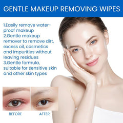 Gentle Makeup Remover Wipes Deep Cleansing Face Eye Lip Makeup 10pcs
